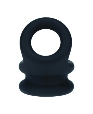 Wide Double O Silicone Cockring - S - Black
