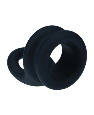 Wide Double O Silicone Cockring - S - Black