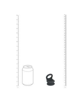 Wide Double O Silicone Cockring - S - Black