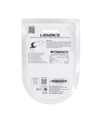 Wide Double O Silicone Cockring - M - Black