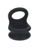 Wide Double O Silicone Cockring - L - Black