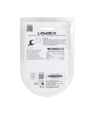 Wide Double O Silicone Cockring - L - Black
