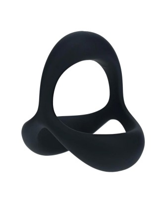 Tri O Ergo Silicone Cockring - Black