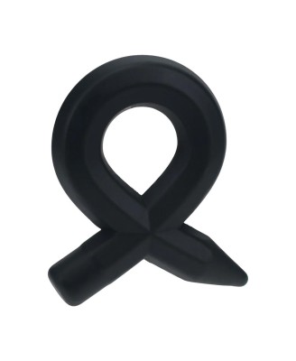 Pencil Liquid Silicone Cockring - Black