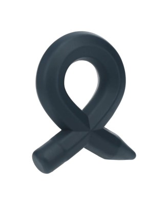 Pencil Liquid Silicone Cockring - Black