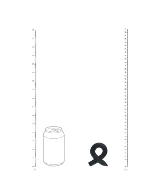 Pencil Liquid Silicone Cockring - Black