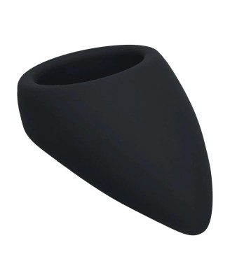 Teardrop Silicone Cockring - Black