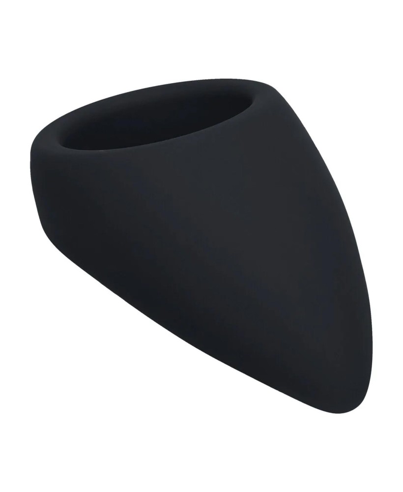 Teardrop Silicone Cockring - Black
