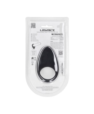 Teardrop Silicone Cockring - Black