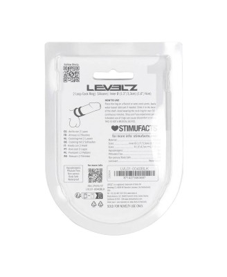 2 Loop Silicone Cockring - Black