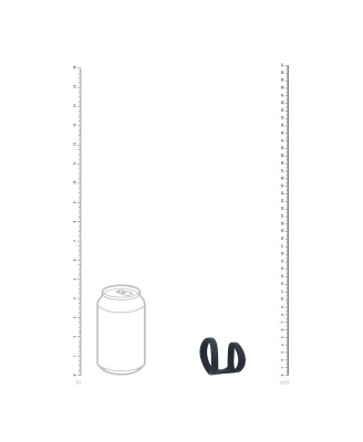 2 Loop Silicone Cockring - Black
