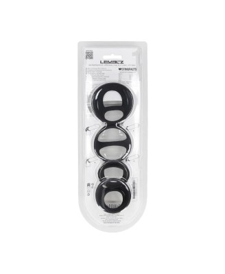 Silicone Cock and Ball Ring Set of 4 - Black