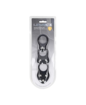 Silicone Training Cockring Set of 3 - S/M/L - Black