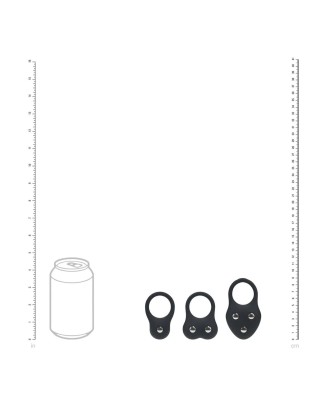 Silicone Training Cockring Set of 3 - S/M/L - Black