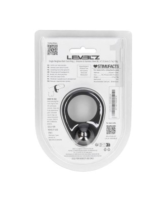Liquid Silicone Single Weighted Ball Cockring - Black