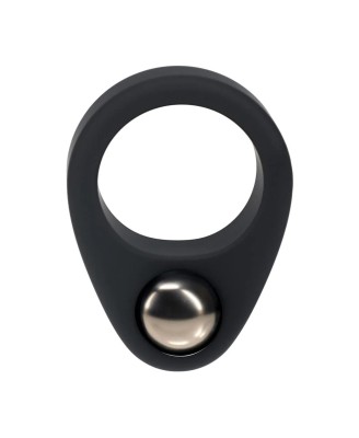 Liquid Silicone Single Weighted Ball Cockring - Black