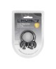 Liquid Silicone Double Weighted Ball Cockring - Black