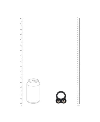 Liquid Silicone Double Weighted Ball Cockring - Black