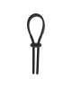 Wide Adjustable Silicone Lasso Cockring - 5mm - Black