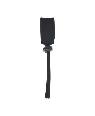 Wide Adjustable Silicone Lasso Cockring - 5mm - Black