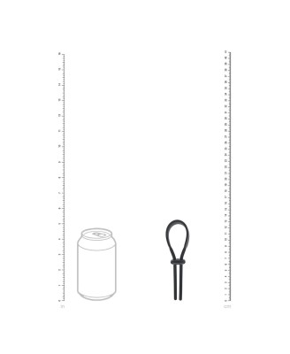 Wide Adjustable Silicone Lasso Cockring - 5mm - Black