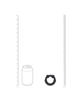 Metal and Silicone Cockring - Black