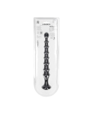 Ribbed Silicone Flared Anal Probe - Black