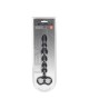 Beaded Silicone Anal Probe with Double Loop - Black