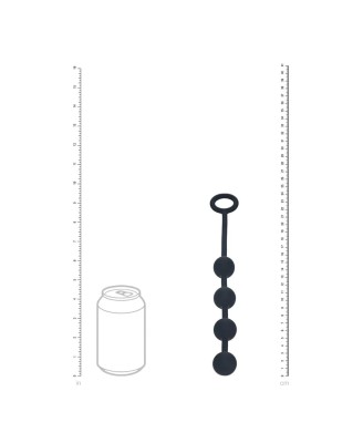 Round Silicone Anal Balls - S - 20mm - Black