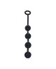 Round Silicone Anal Balls - M - 30mm - Black