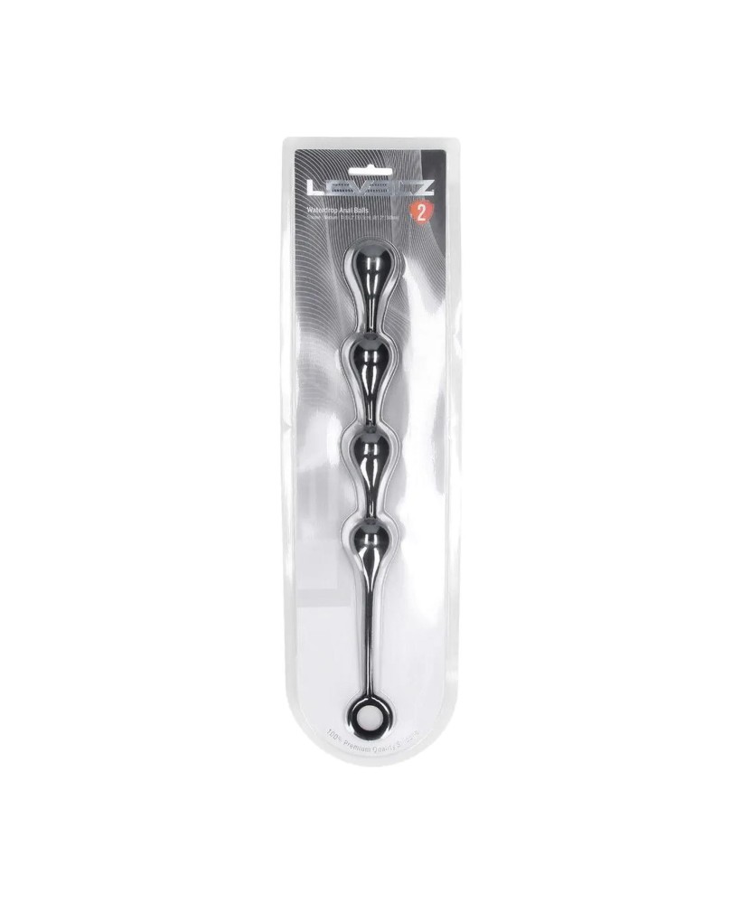Waterdrop Silicone Anal Balls -M - 30mm - Black