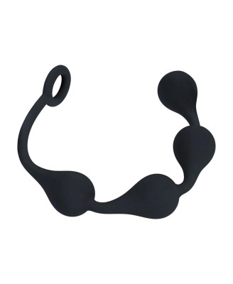 Waterdrop Silicone Anal Balls -M - 30mm - Black