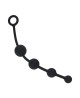 Curved Silicone Anal Beads - Black