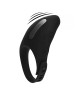 Adjustable Vibrating Silicone Cockring - Black