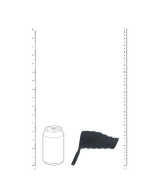 Vibrating Ribbed Silicone Cock Sleeve and Ball Ring - Black