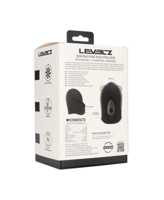 Adjustable Vibrating Silicone Penis Head Stimulator - Black