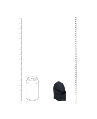 Adjustable Vibrating Silicone Penis Head Stimulator - Black