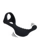 Vibrating Silicone Prostate Stimulator with Tri O Cockring - Black