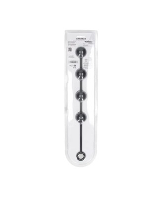 Round Silicone Anal Balls - L - 40mm - Black