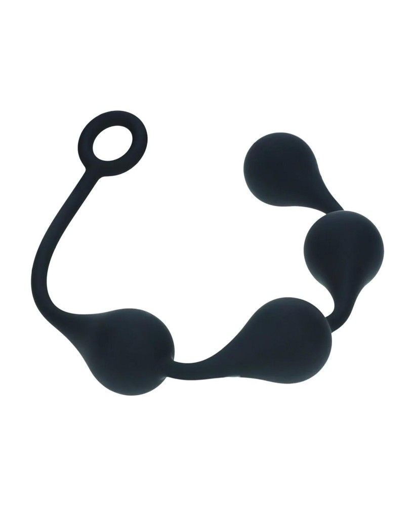 Waterdrop Silicone Anal Balls - L - 40mm - Black
