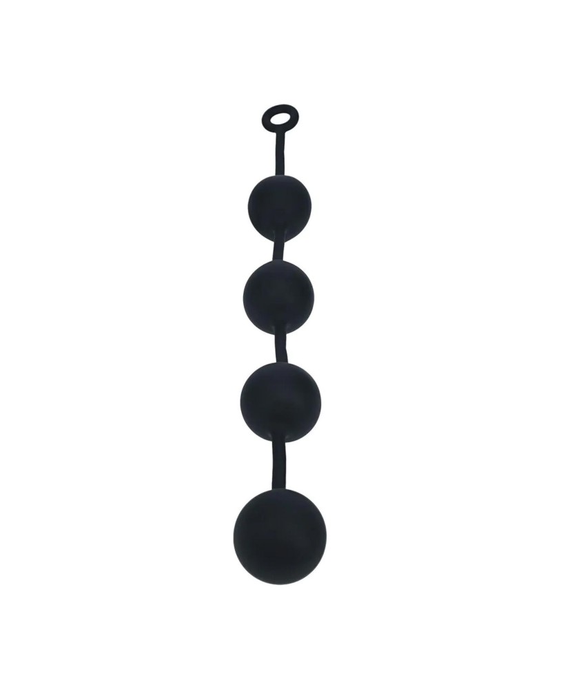 Silicone Round Anal Balls - XXL - 60mm - Black