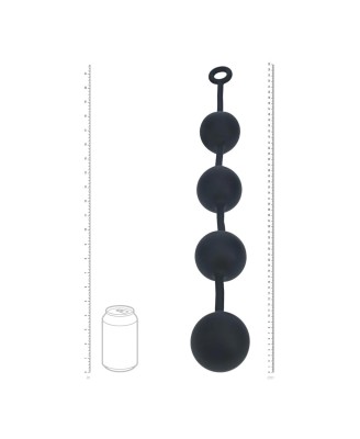 Silicone Round Anal Balls - XXL - 60mm - Black