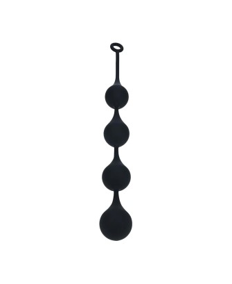 Silicone Waterdrop Anal Balls - XXL - 60mm - Black