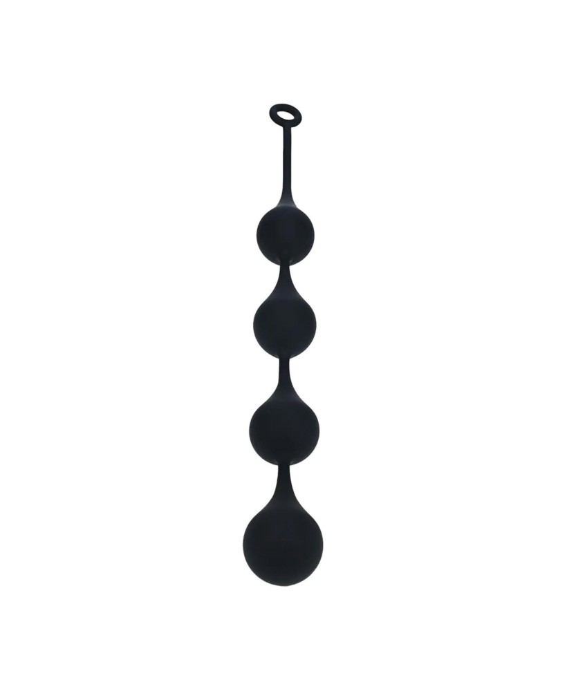 Silicone Waterdrop Anal Balls - XXL - 60mm - Black
