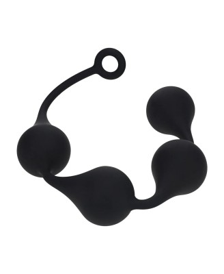 Silicone Waterdrop Anal Balls - XXL - 60mm - Black