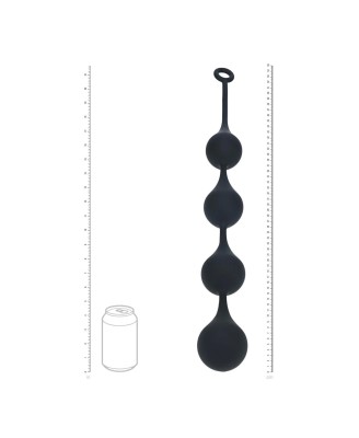 Silicone Waterdrop Anal Balls - XXL - 60mm - Black