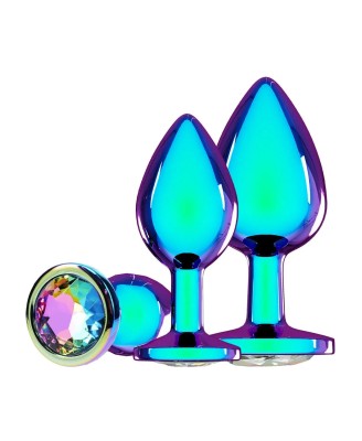 Venice Collection - Metal Anal Plug Set - Iridescent
