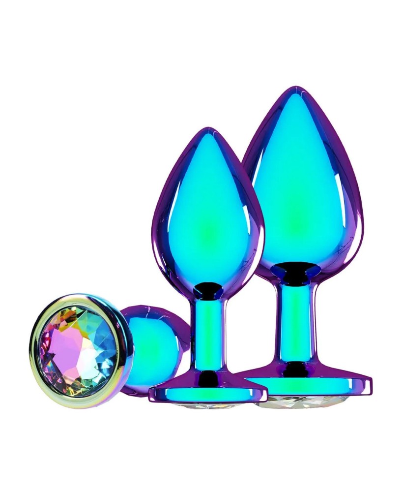 Venice Collection - Metal Anal Plug Set - Iridescent