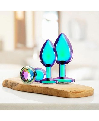 Venice Collection - Metal Anal Plug Set - Iridescent