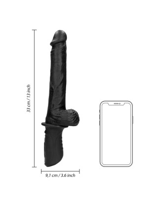 Hand Held Liquid Silicone Vibrating and Thrusting Sex Machine - Black